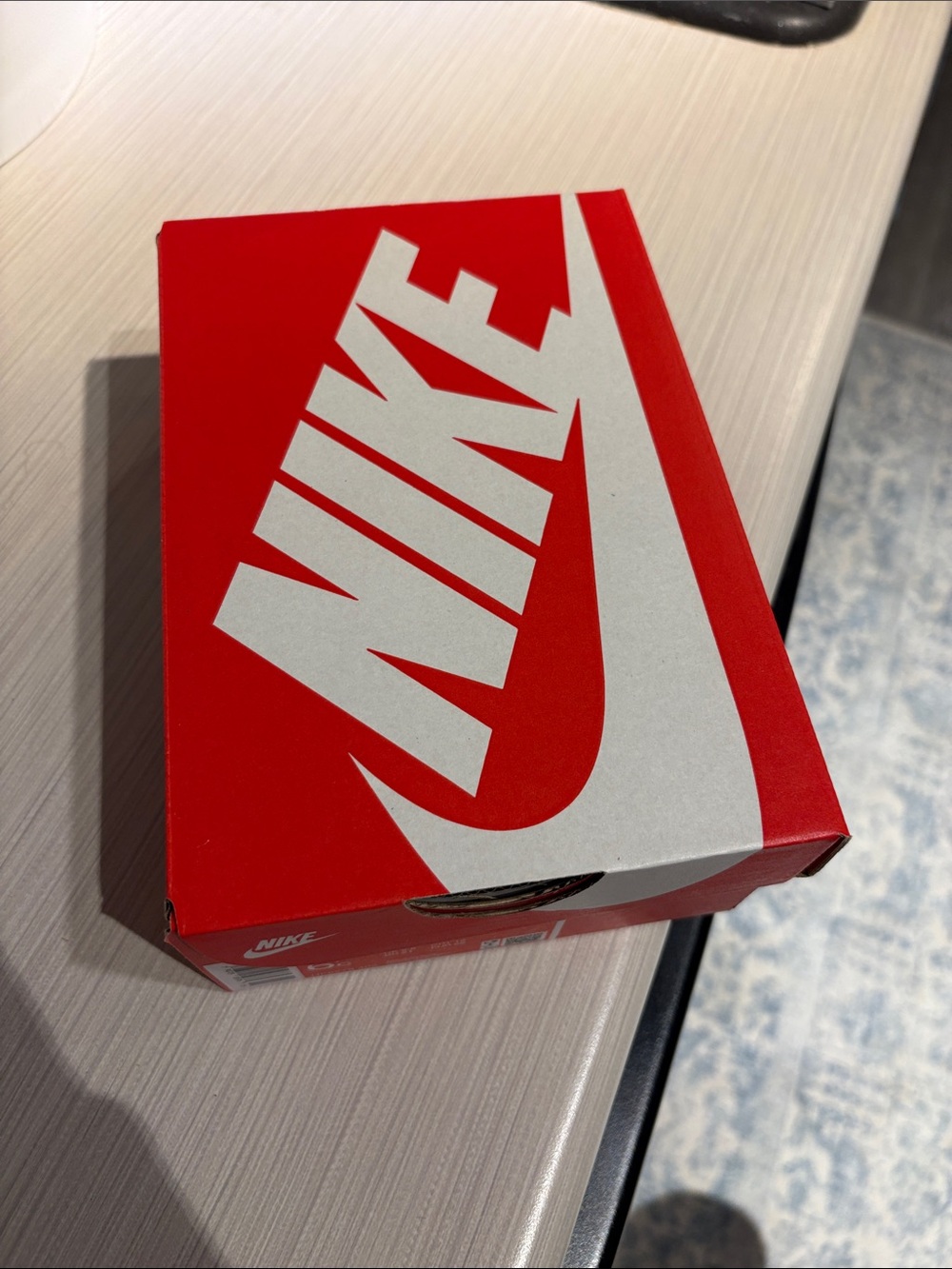 Nike Red and White Logo Shoe Box